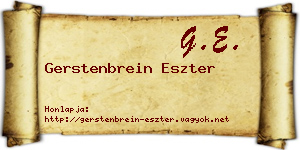 Gerstenbrein Eszter névjegykártya