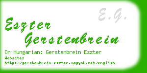 eszter gerstenbrein business card